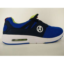 Man Patchwork Blue and Black Running Shoes